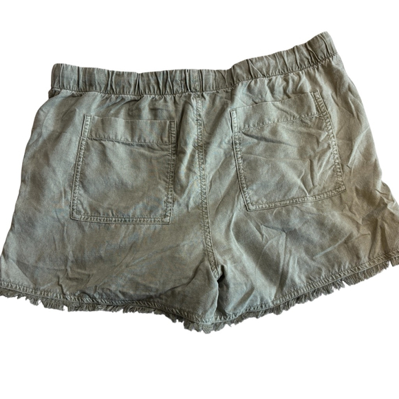 Cloth & Stone Frayed Elastic Drawstring Waist Shorts - Picture 4 of 7